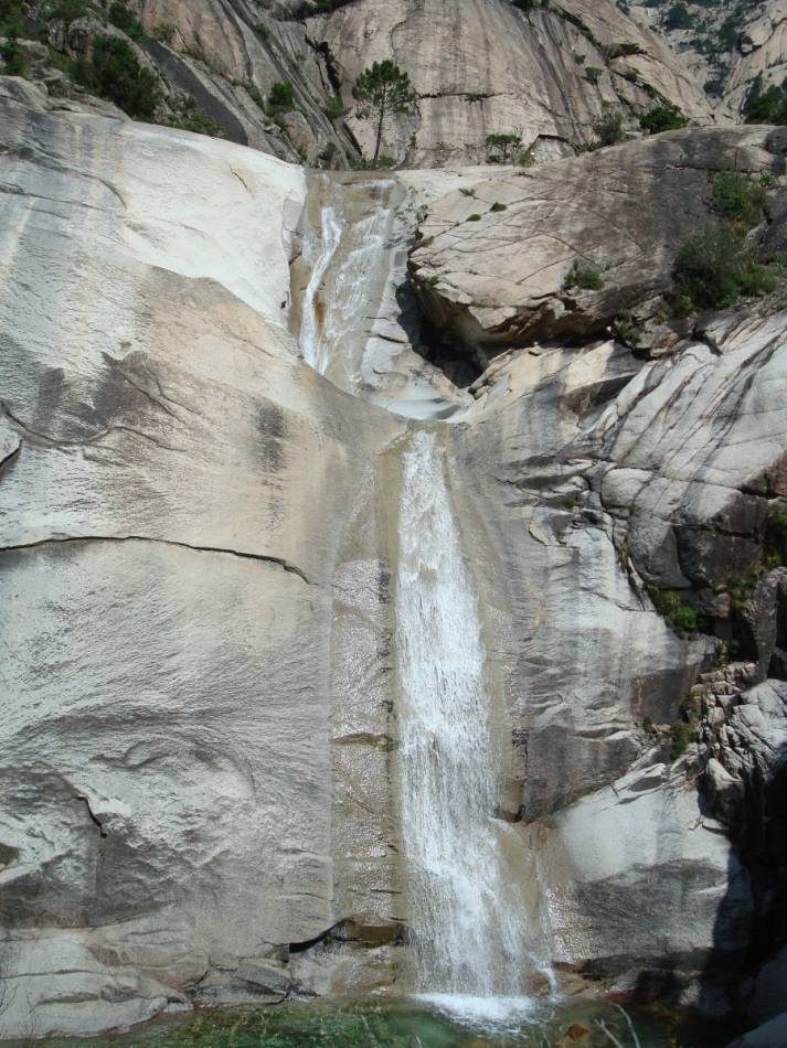 Les cascades et les piscines de Purcaraccia